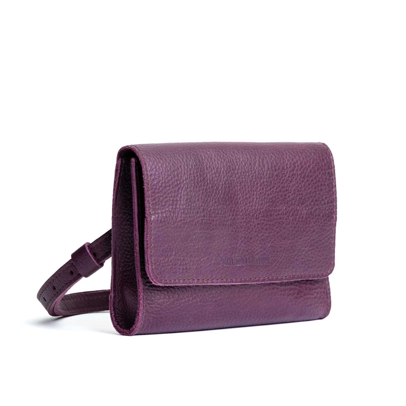  Plum | Petite bag with magnetic flap closure and adjustable belt strap