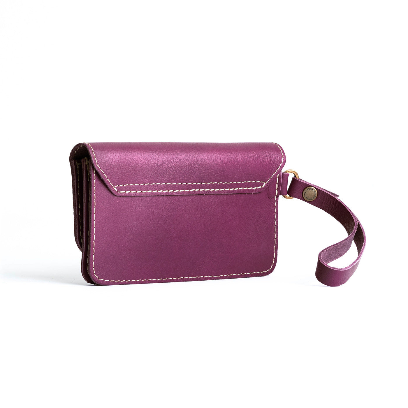 Sweet Pea | Leather wallet clutch with wristlet and magnetic closure