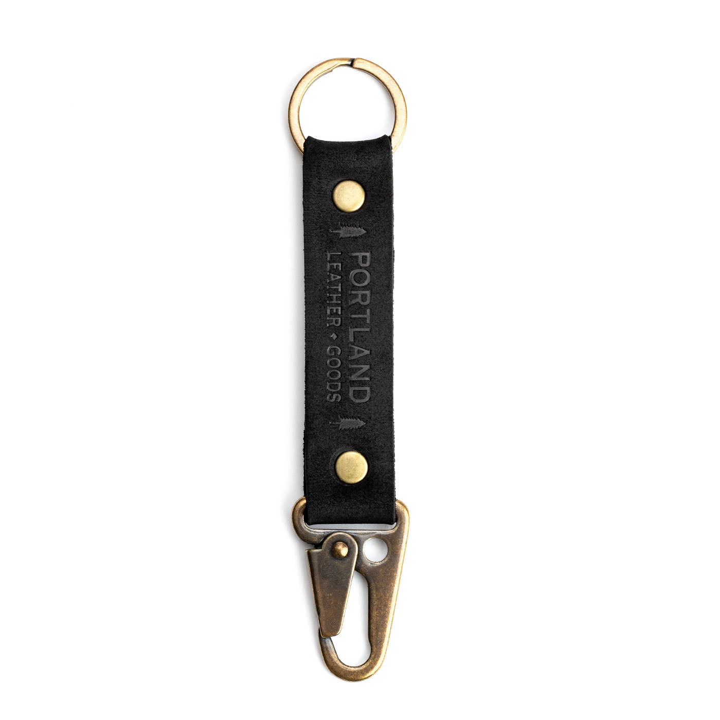 Shadow Black Long| leather logo branded keychain 