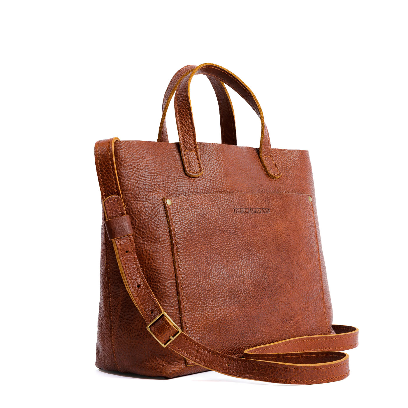 Nutmeg Classic | Midsize crossbody tote with handles and a pocket