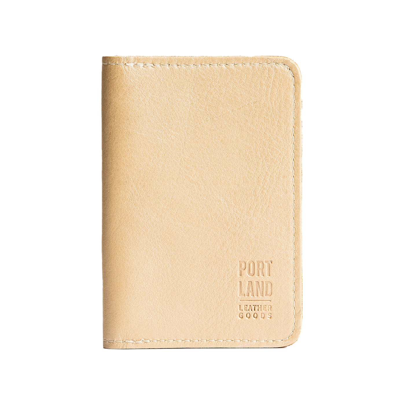 Champagne | Leather passport case with PLG logo