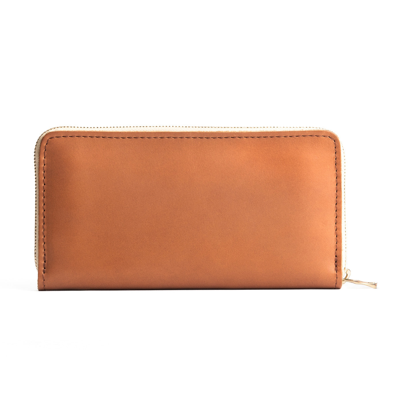 Biscuit | Large accordion leather wallet with zipper closed