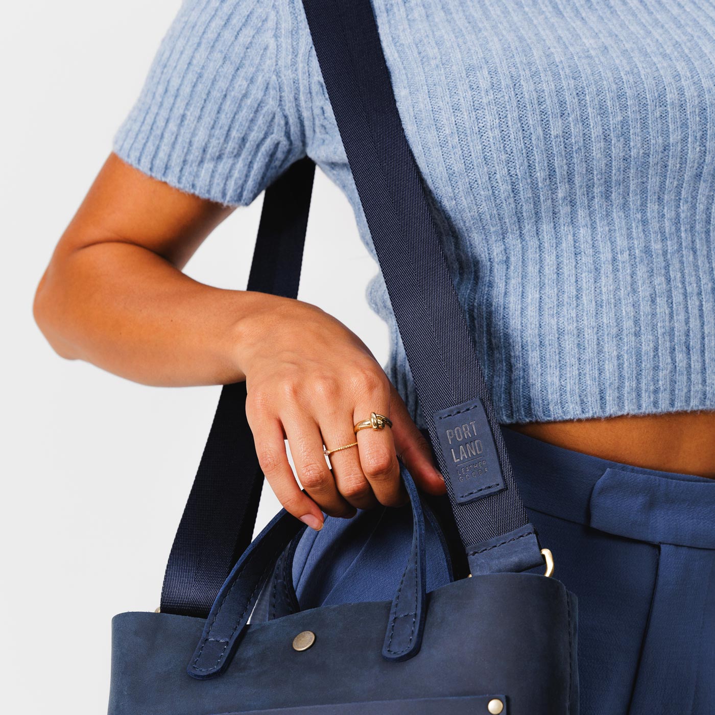 All Color: Navy | Nylon adjustable crossbody strap