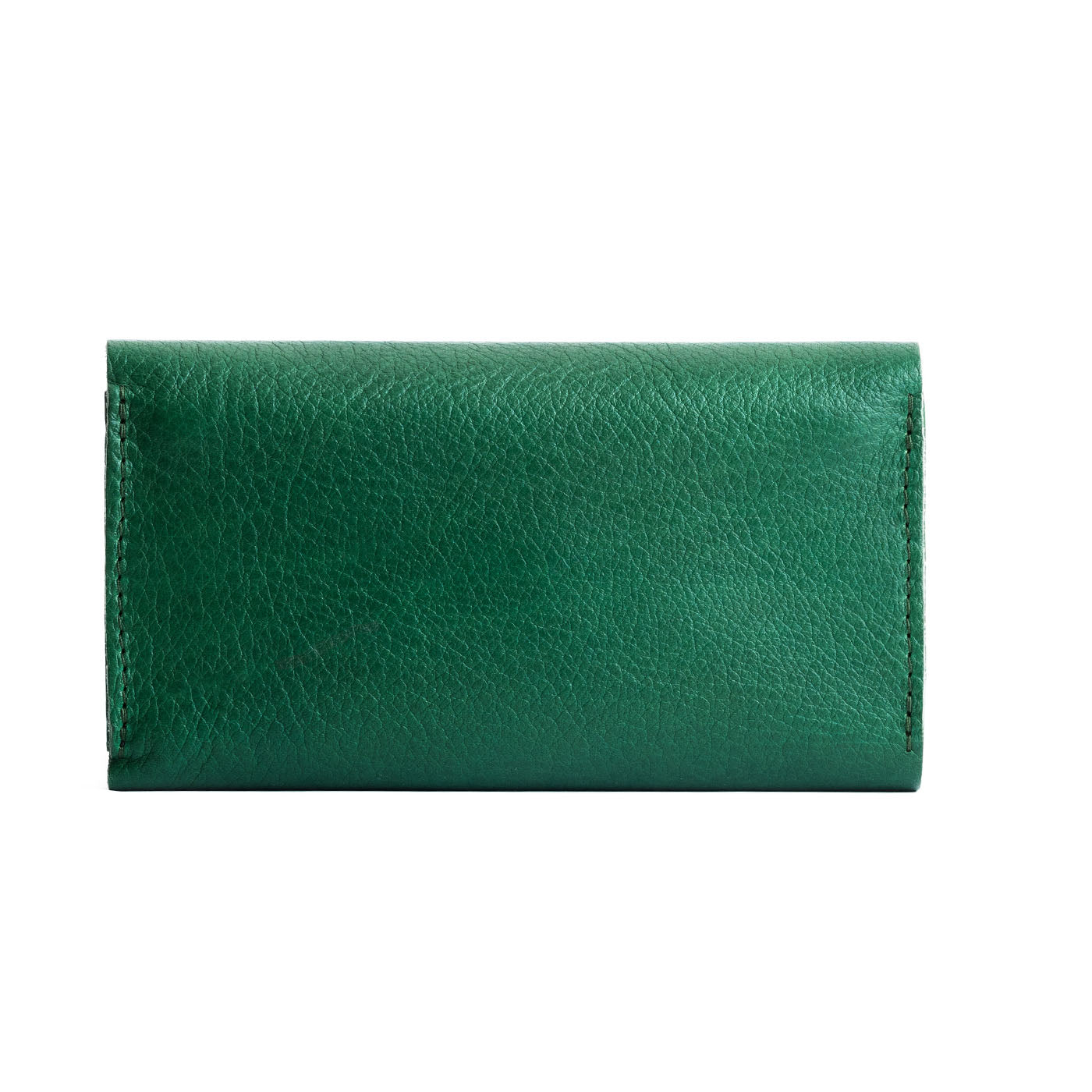 Bacalar | Backside of large leather wallet with snap closure