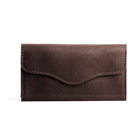 Coldbrew | Large leather wallet with snap closure and three trees debossed