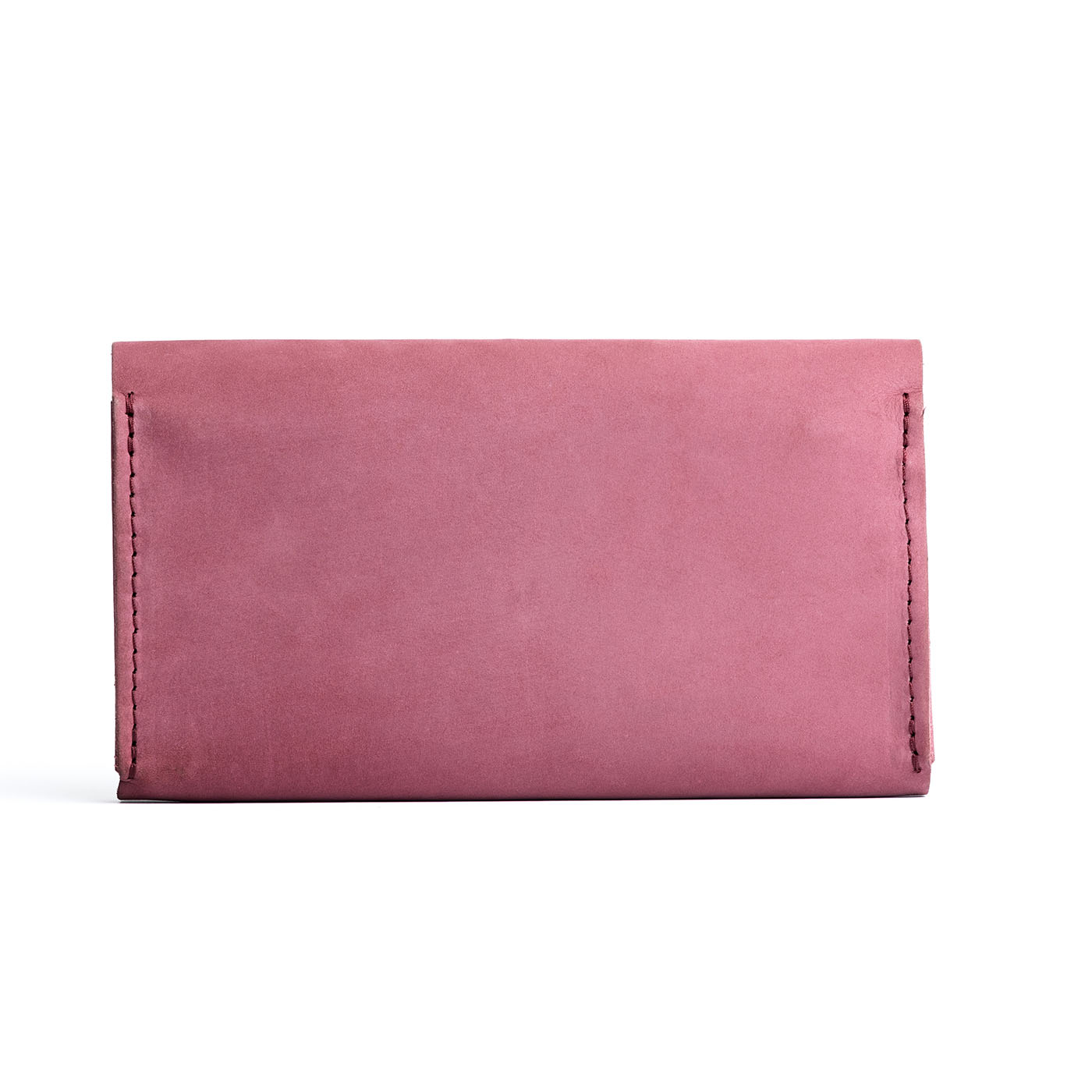 Foxglove | Backside of large leather wallet with snap closure