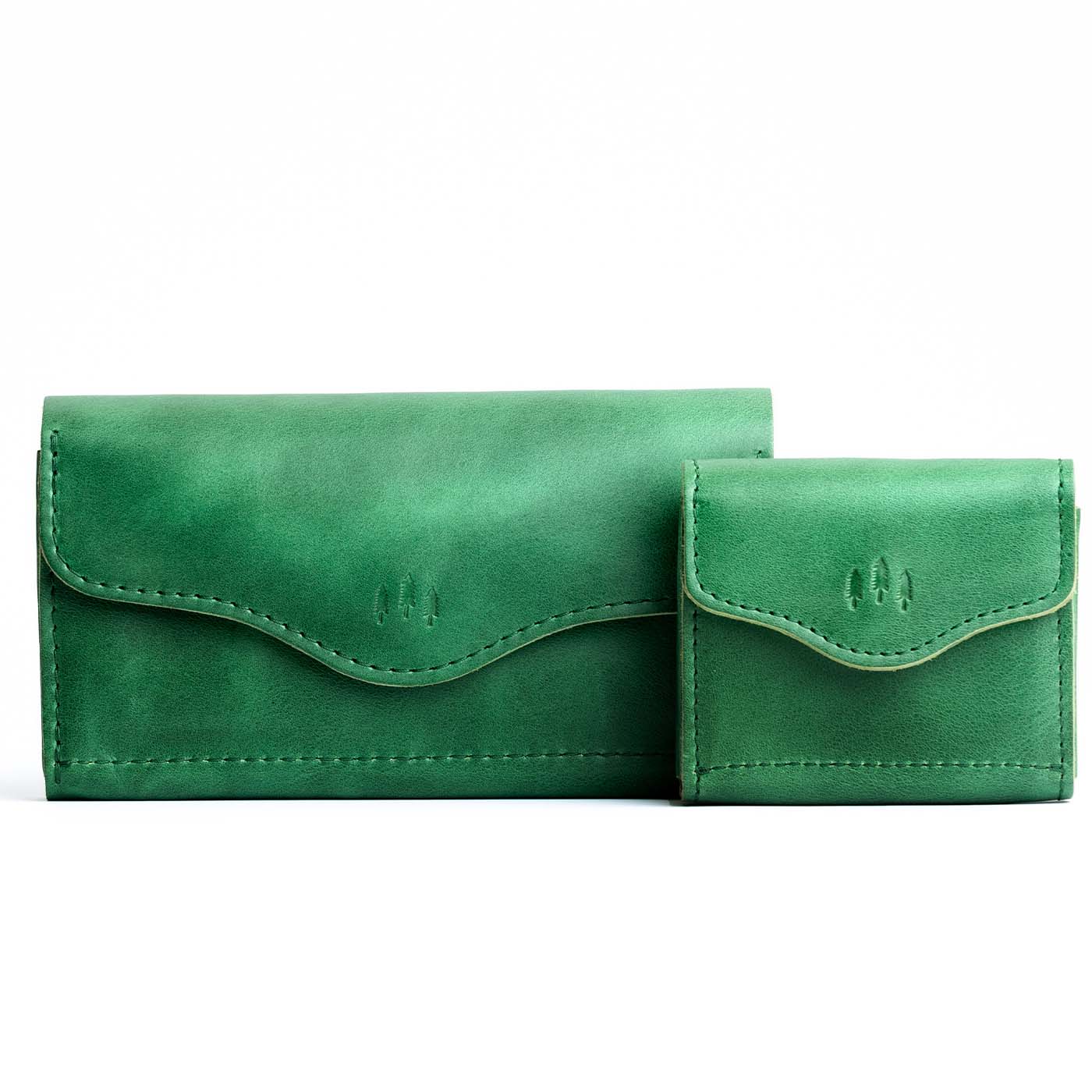 Cowboy Mint | Comparison shot of Bozeman and Small Bozeman Wallets