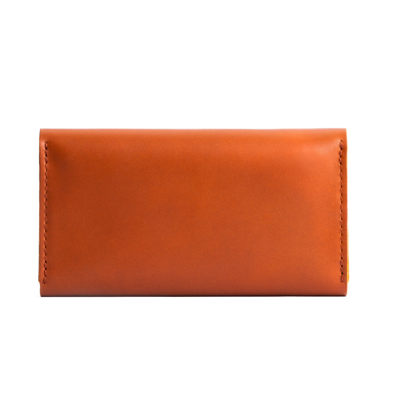 Tuscany | Backside of large leather wallet with snap closure