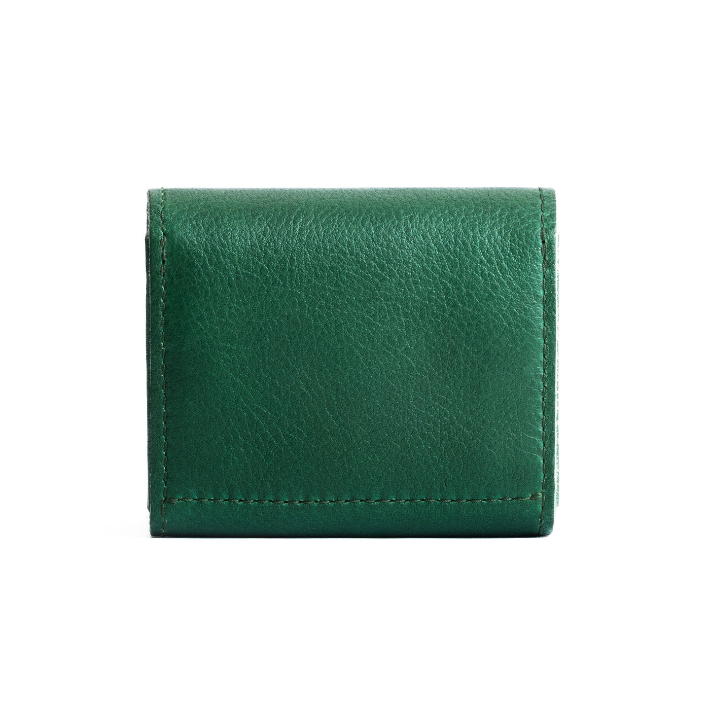 Bacalar | Backside of compact leather wallet with snap closure 