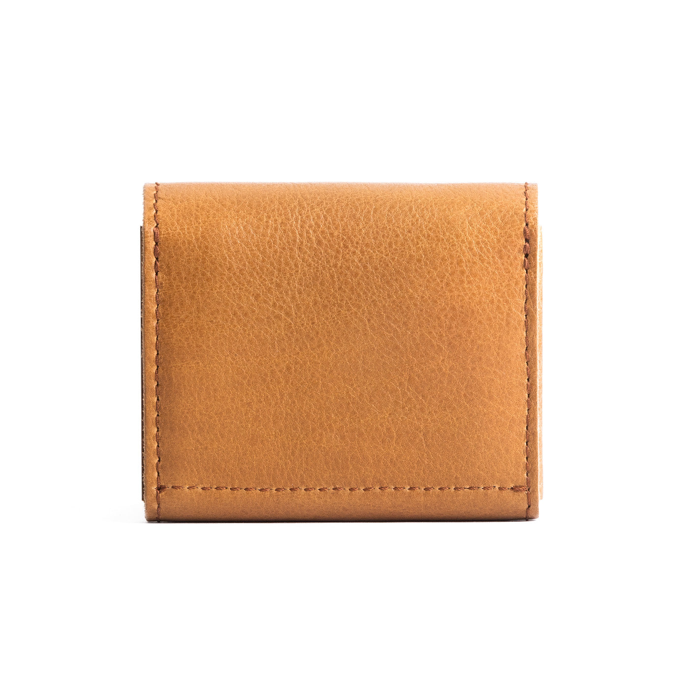 Shortbread | Backside of compact leather wallet with snap closure 