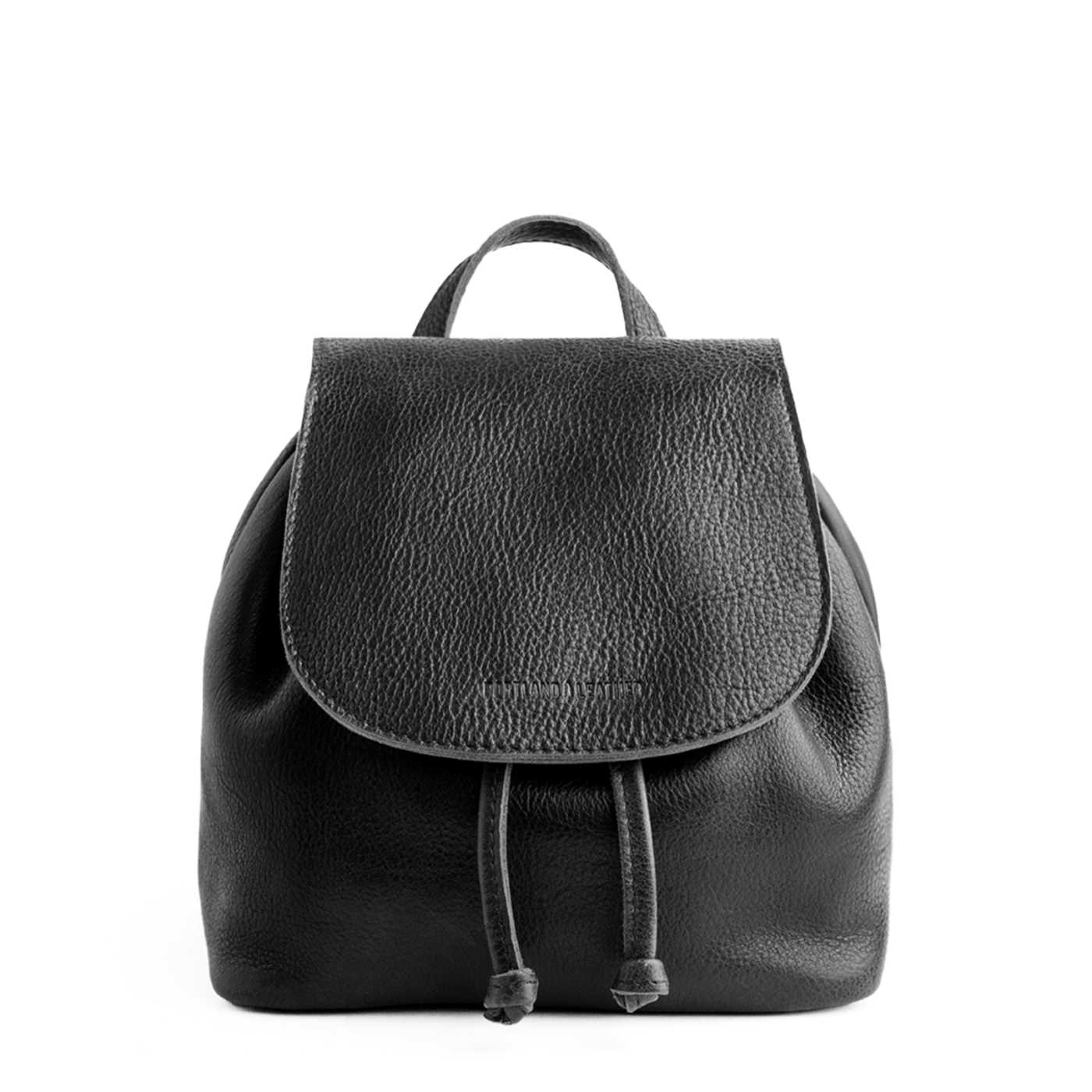 All Color: Pebbled--black | Slouchy leather bucket backpack