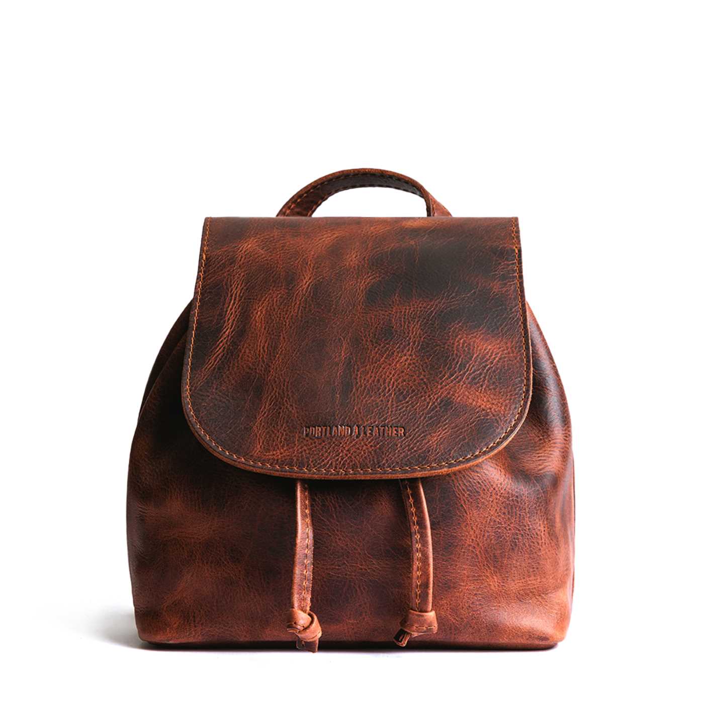 All Color: Lava | Slouchy leather bucket backpack