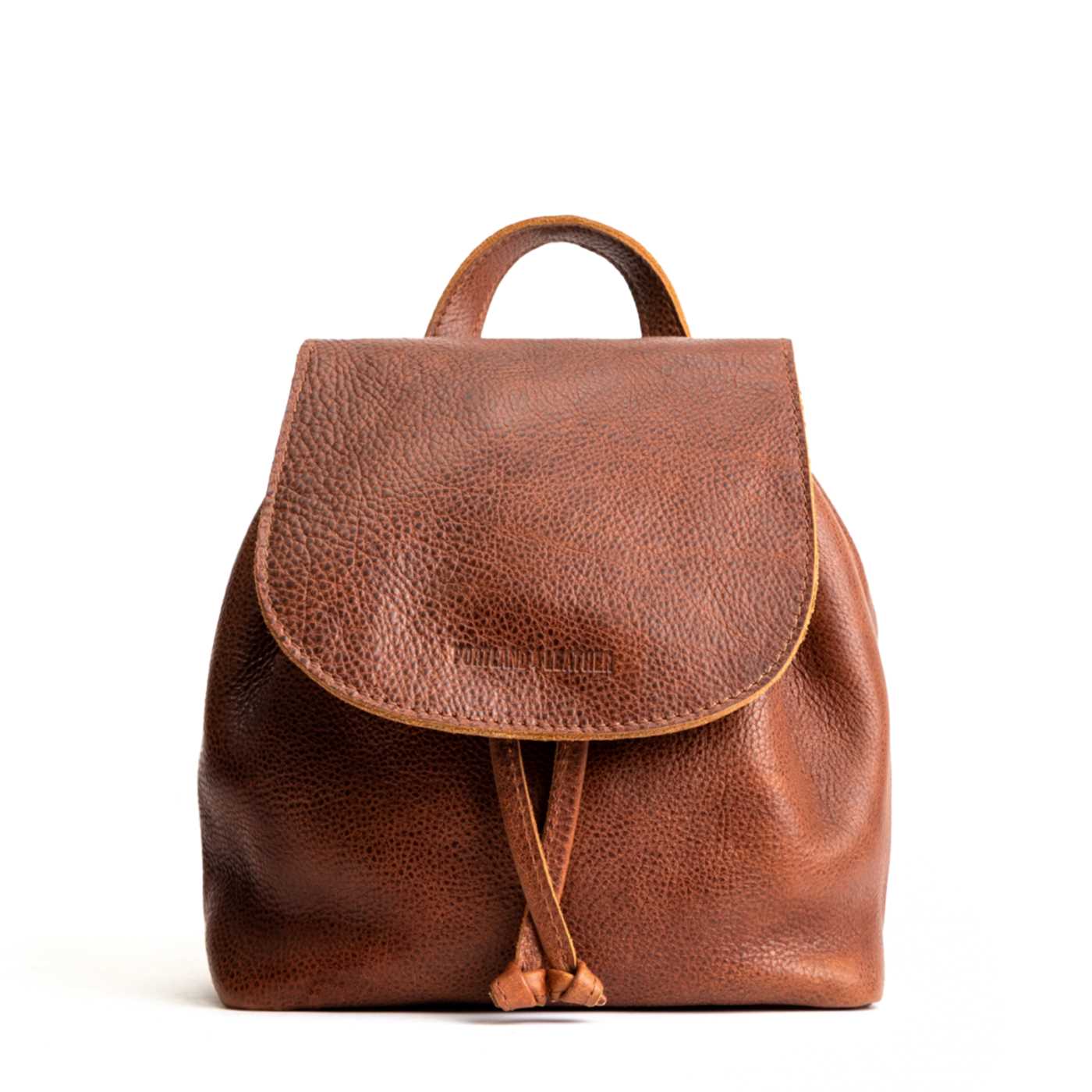 All Color: Nutmeg | Slouchy leather bucket backpack