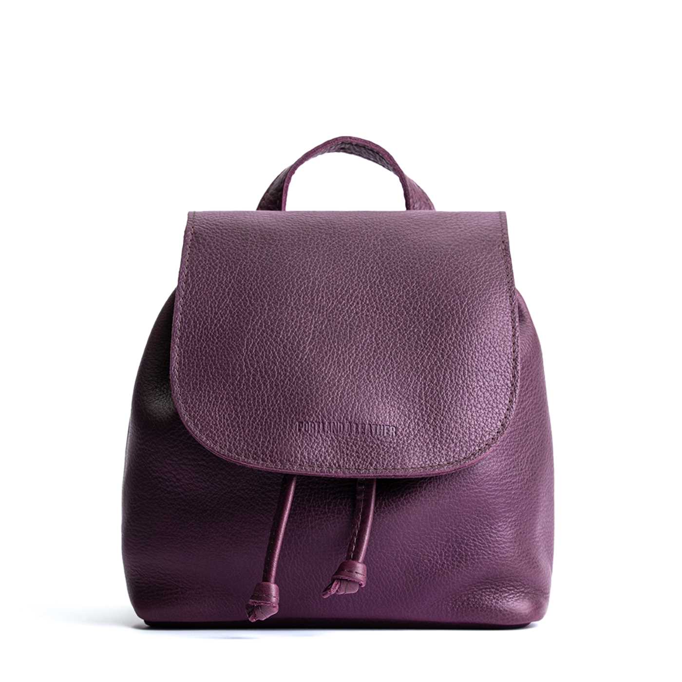 All Color: Plum | Slouchy leather bucket backpack