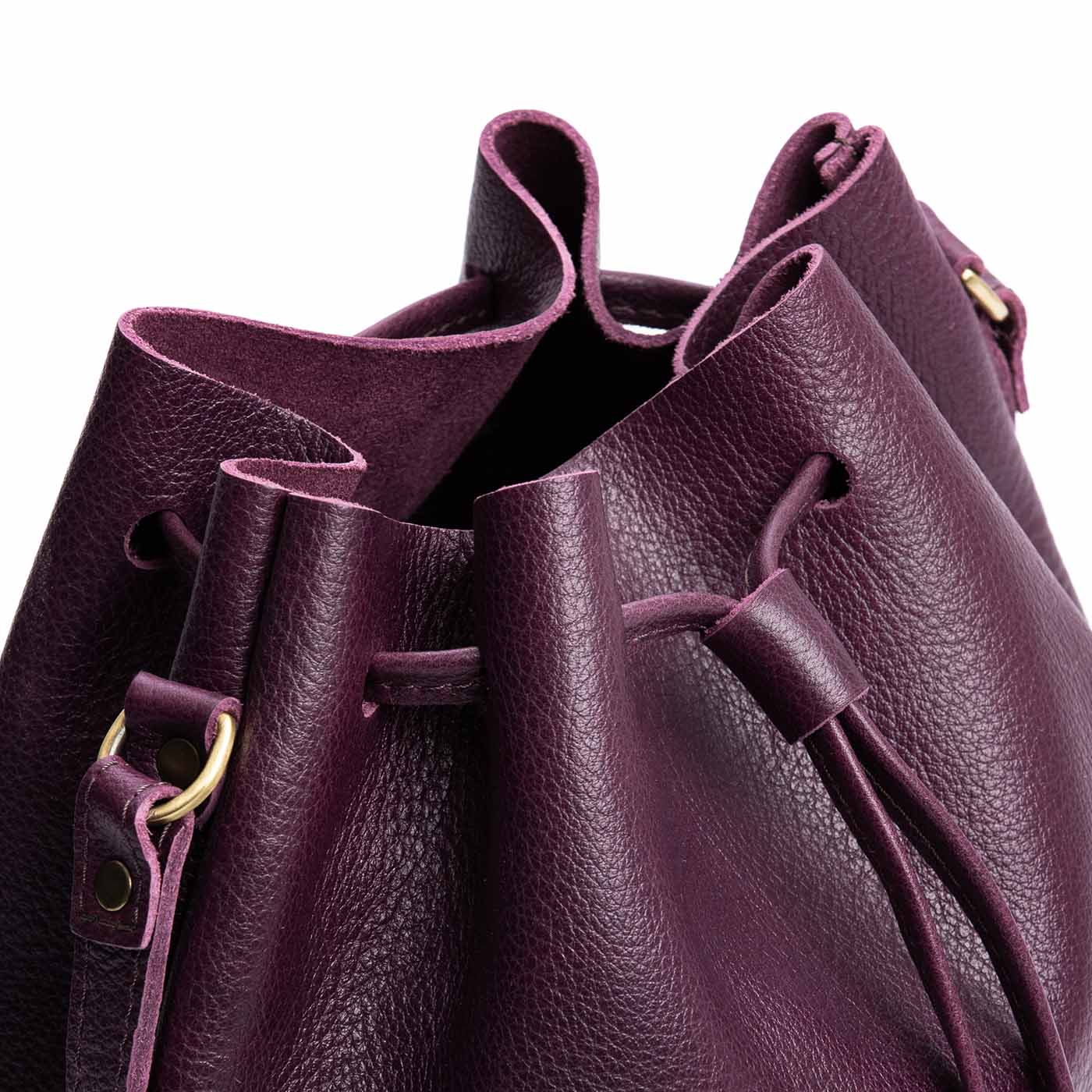  Plum | Slouchy crossbody bag with drawstring closure