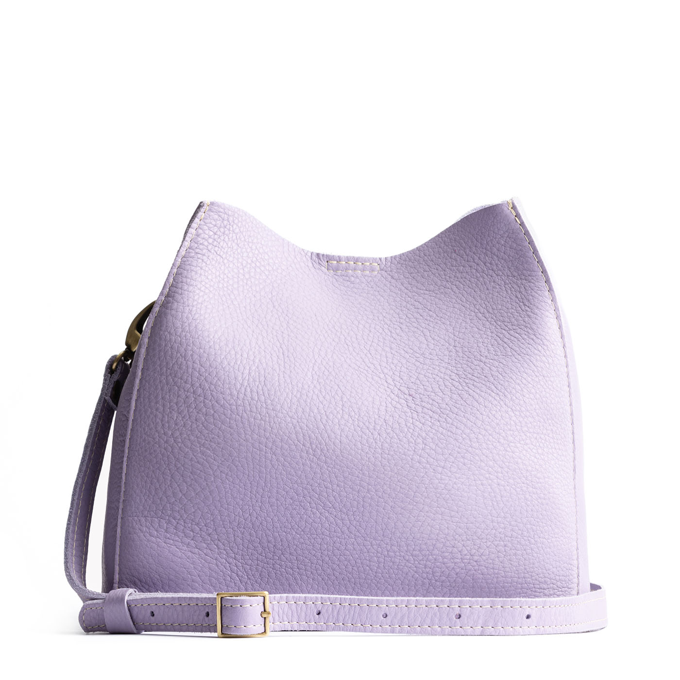 Wisteria | symmetrical bucket bag with latch closure and removable crossbody strap