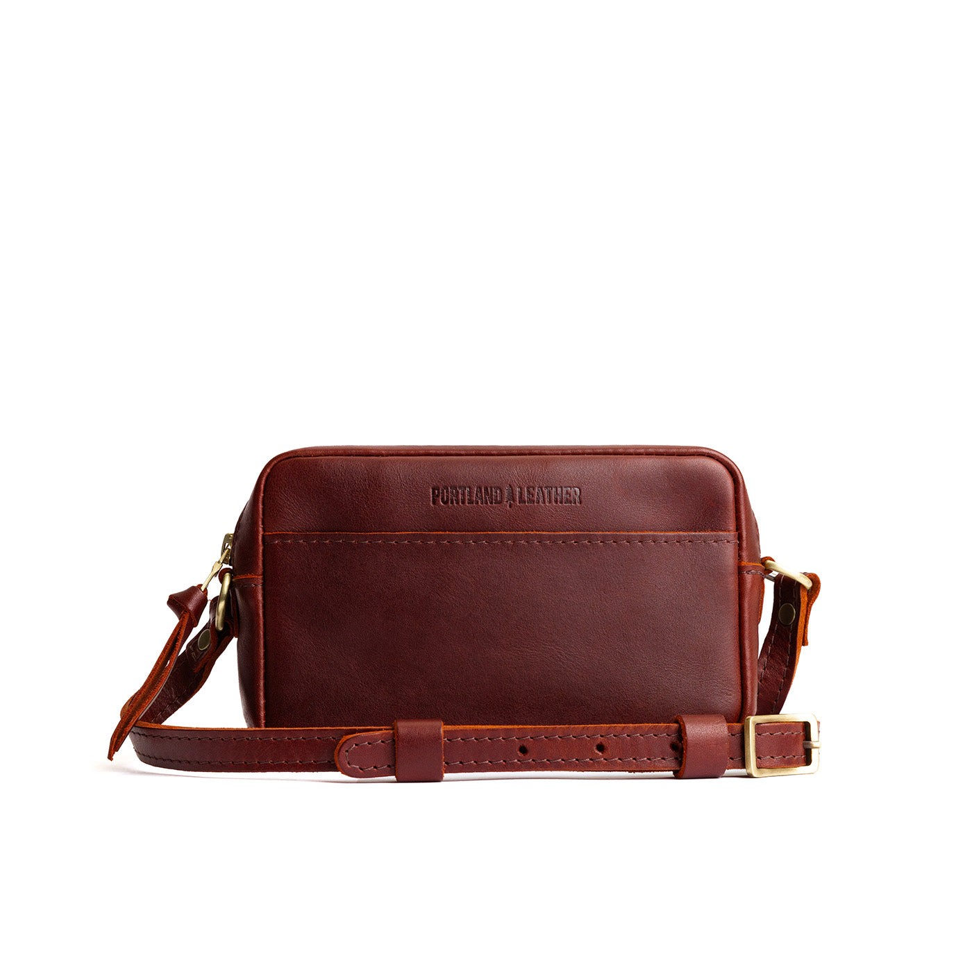 Cognac Small | Petite rectangular crossbody with adjustable strap