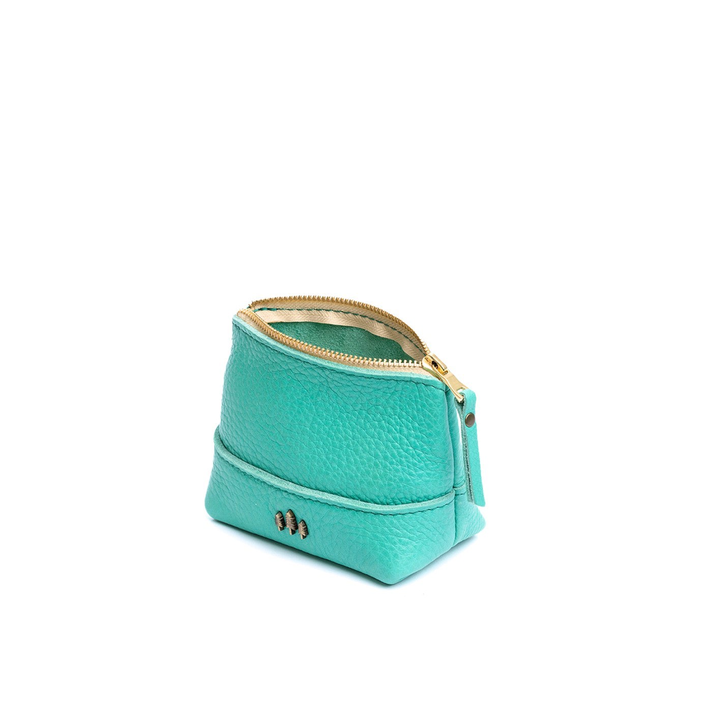 West Palm*Small | Zip top rectangular pouch with wide base and narrow top