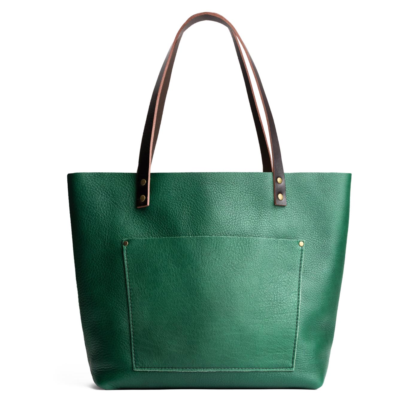 Bacalar*Classic | Large leather tote bag with sturdy bridle handles and front pocket