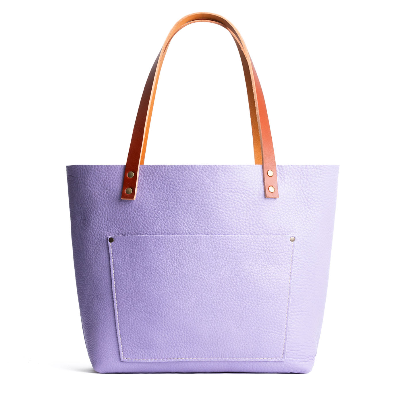 Wisteria Classic | Large leather tote bag with sturdy bridle handles and front pocket