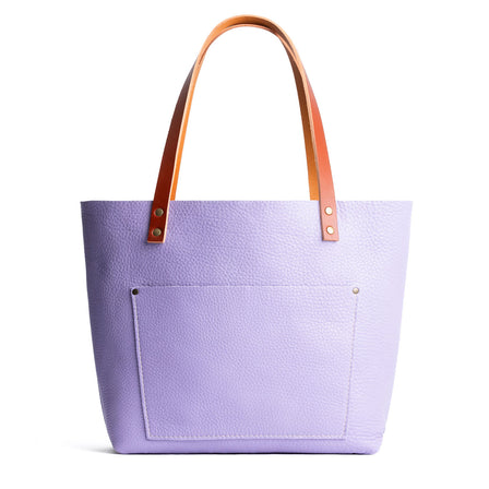 Wisteria*Classic | Large leather tote bag with sturdy bridle handles and front pocket