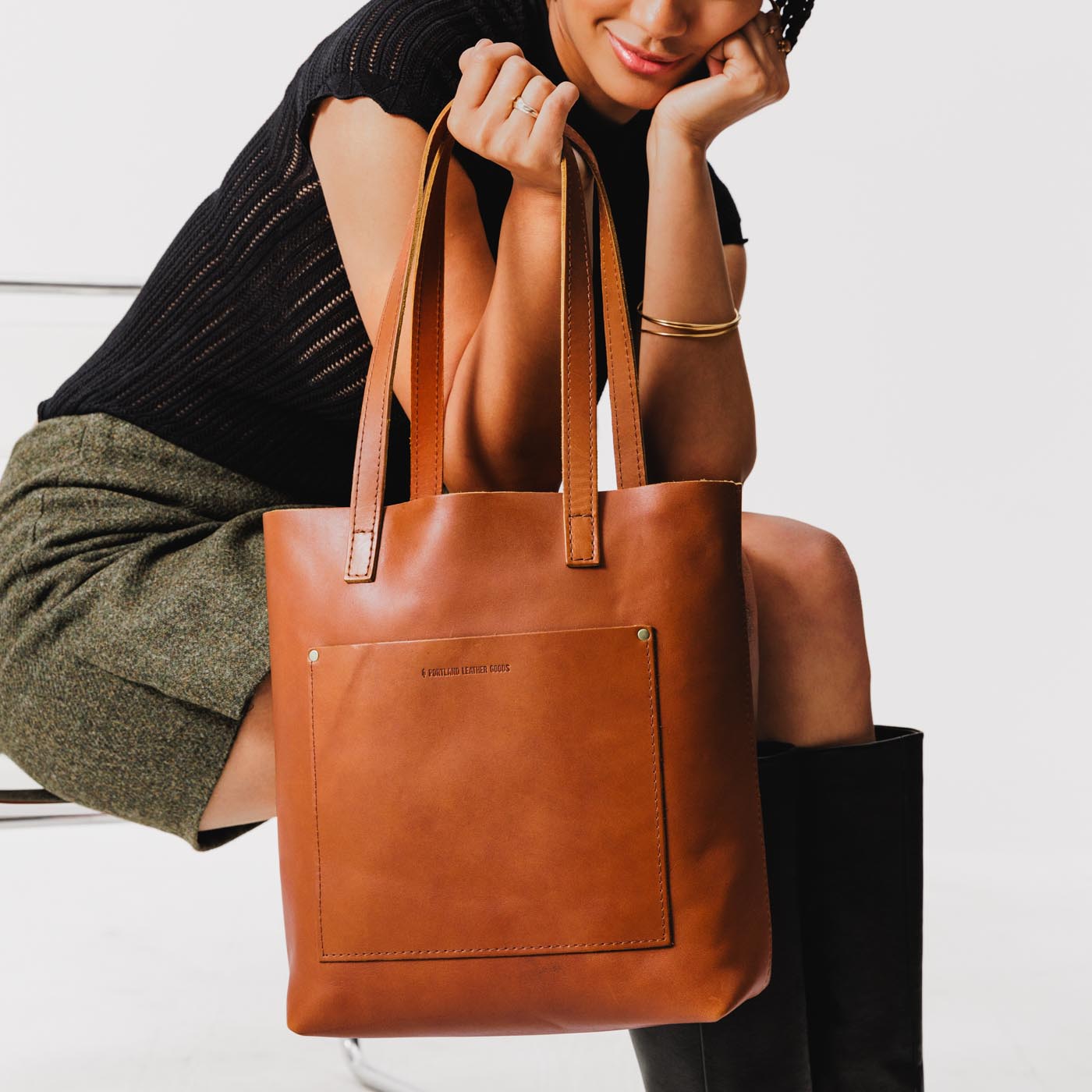  Honey| Medium Tote with dual shoulder straps and crossbody strap