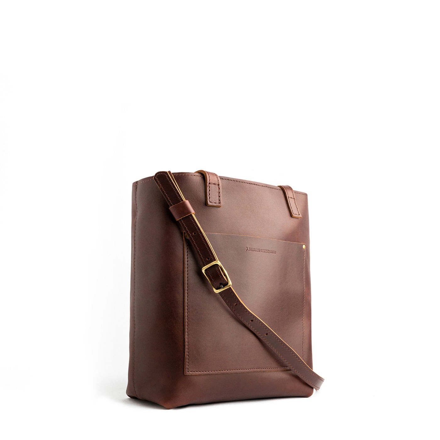 Cognac*Zipper | Medium Tote with dual shoulder straps and crossbody strap