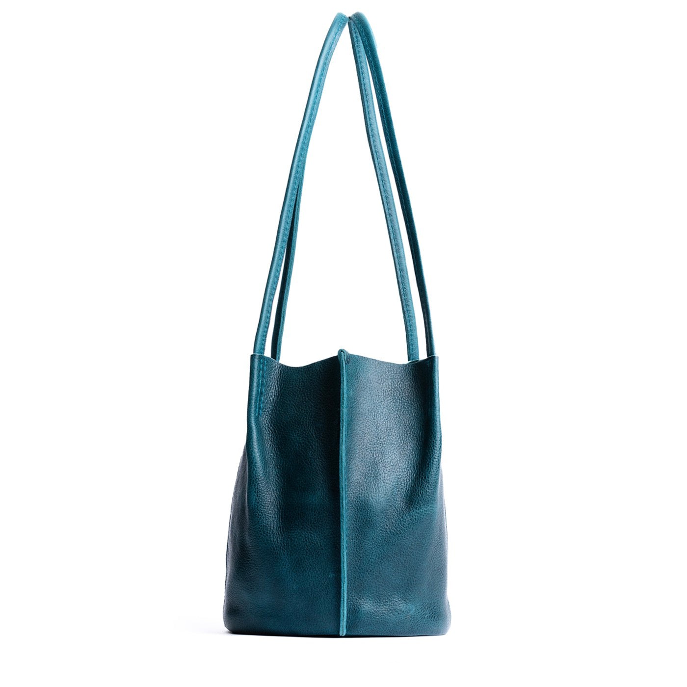 Lagoon*Classic | Petite bucket shaped tote bag with matching leather handles