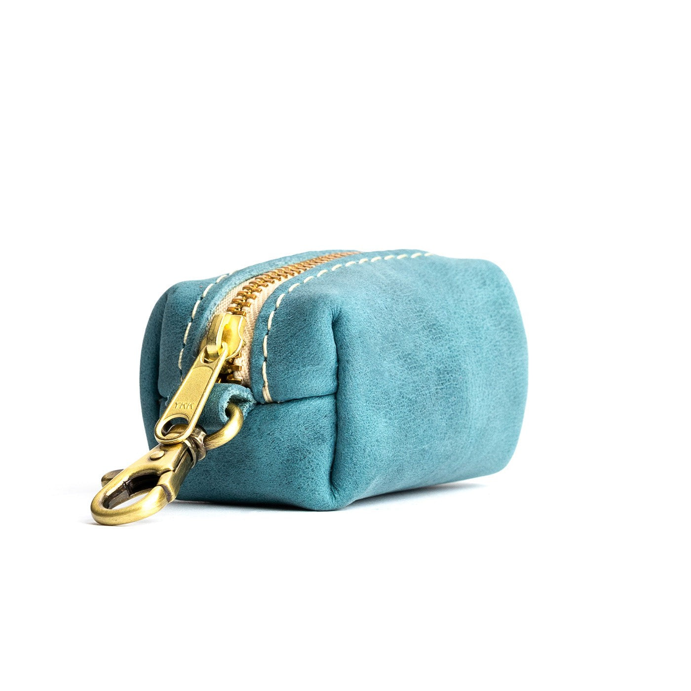 All Color: Aqua | Leather small keychain pouch