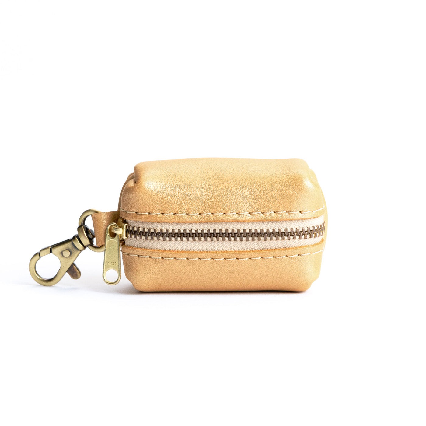 All Color: Champagne | Leather small keychain pouch