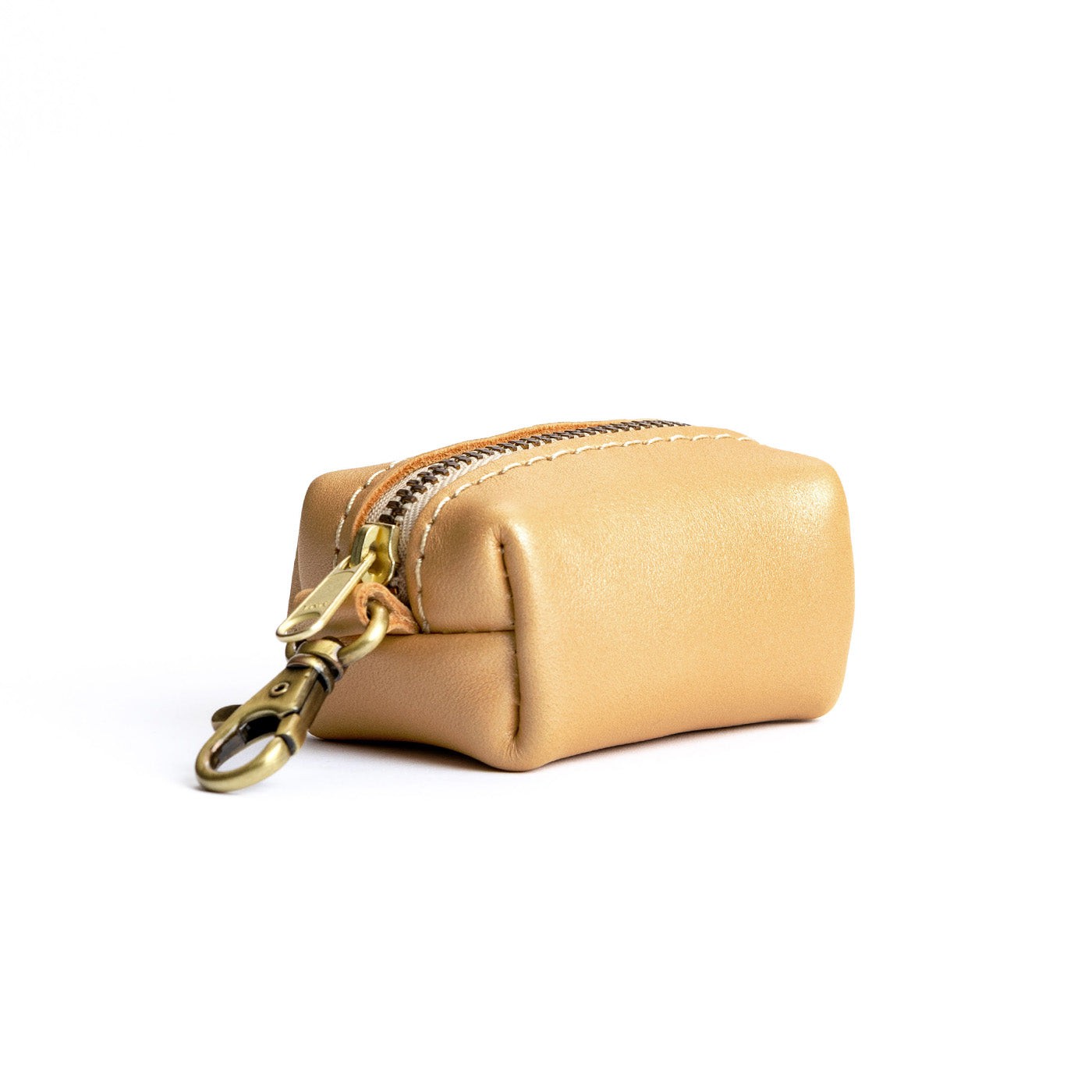 All Color: Champagne | Leather small keychain pouch