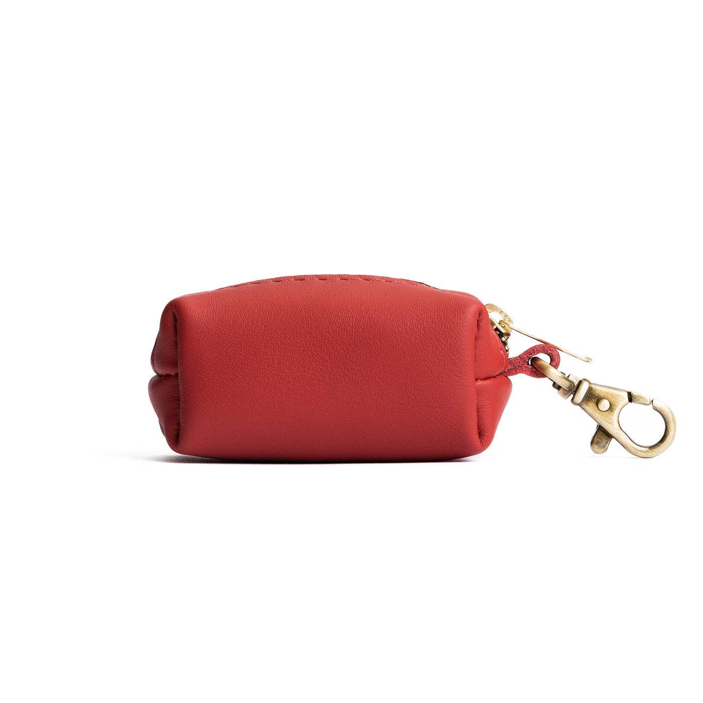 Crimson | Leather small keychain pouch