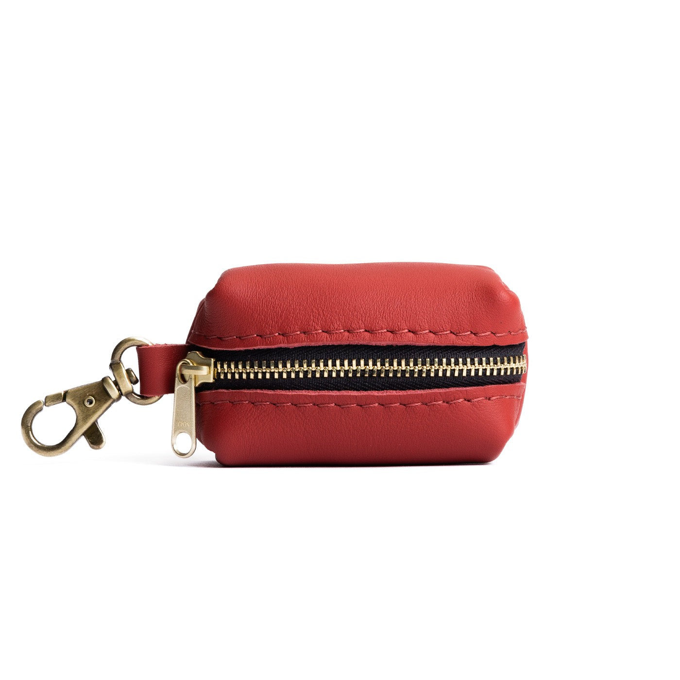 Crimson | Leather small keychain pouch