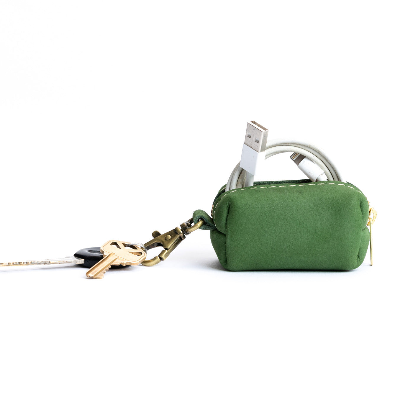 All Color: Succulent | Leather small keychain pouch