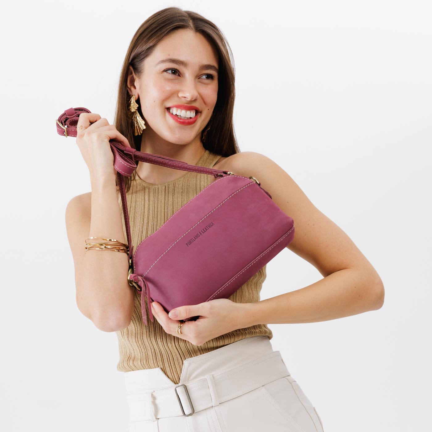 Foxglove*Classic | Dome shaped crossbody purse with front and back pockets