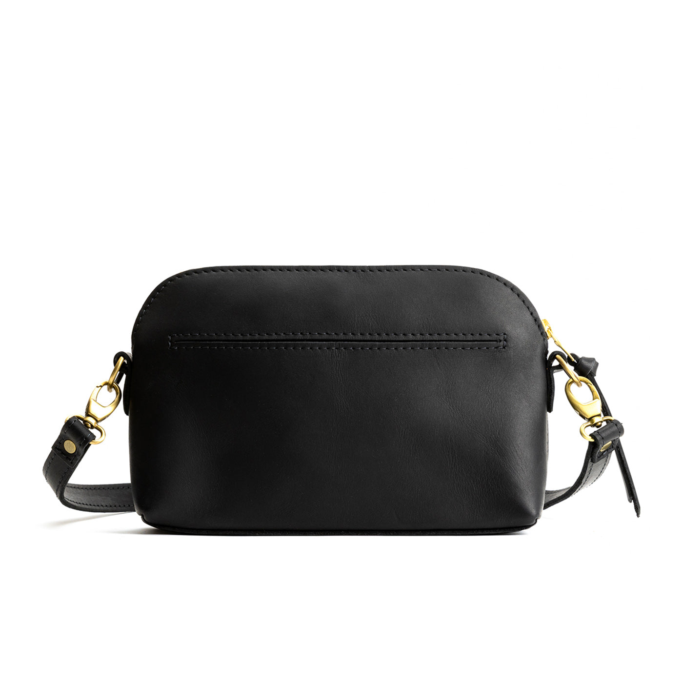 Black*Classic | Dome shaped crossbody purse with front and back pockets