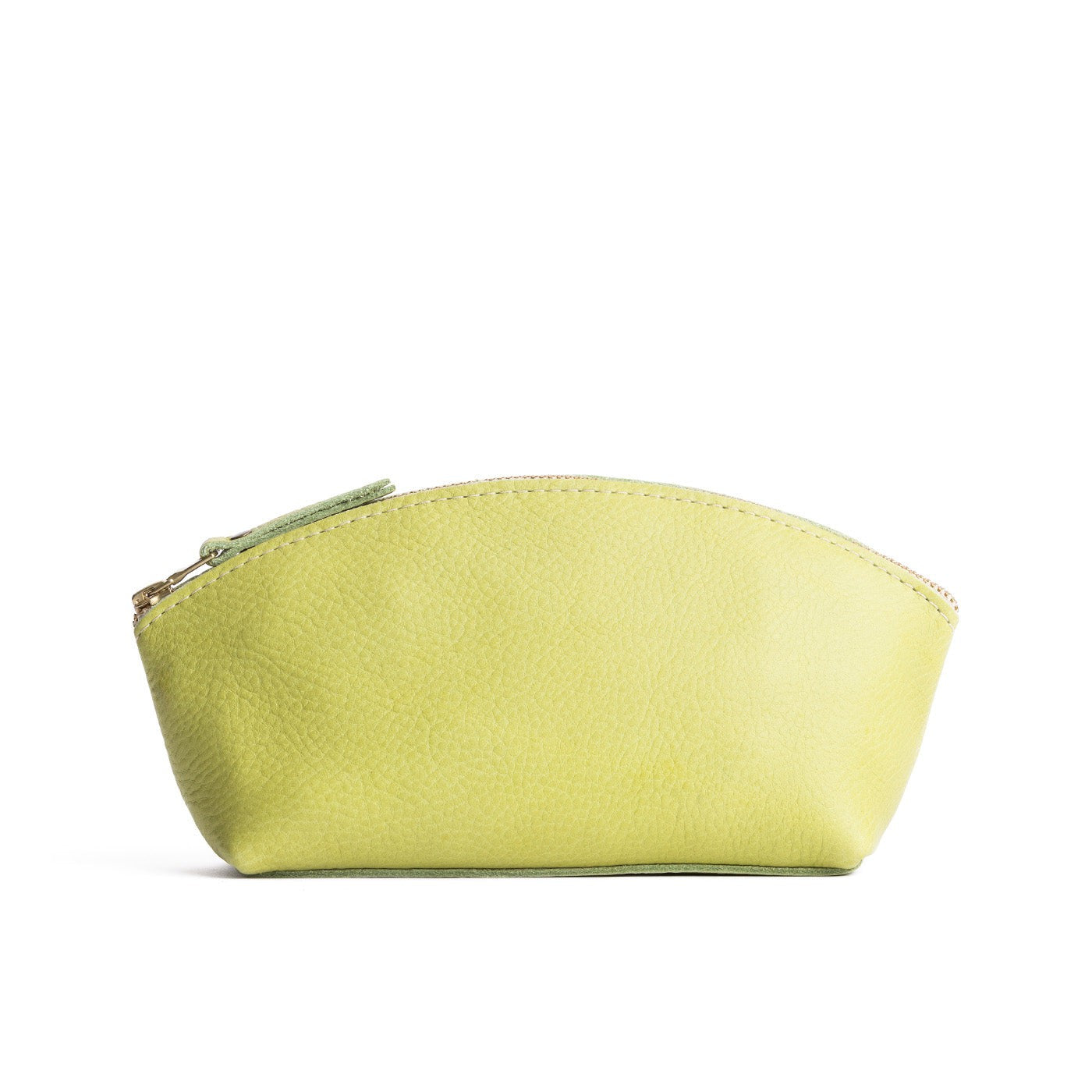 Sugar Snap*Eclipse | Spacious leather makeup bag with curved seams and top zipper