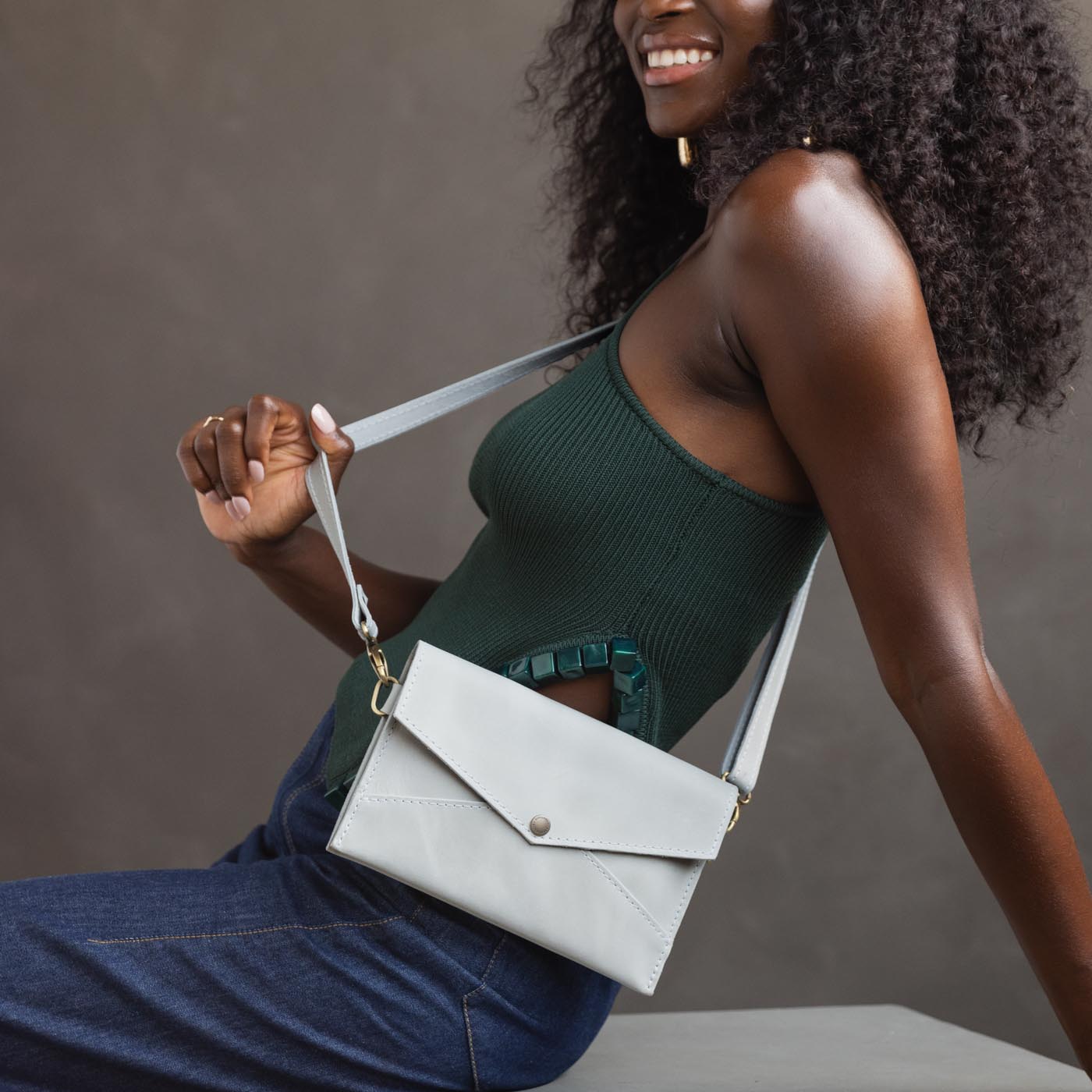 Beluga | Envelope shaped clutch wallet with crossbody strap