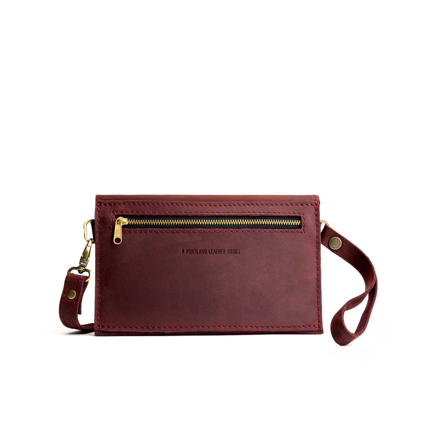  Merlot | Envelope shaped clutch wallet with crossbody strap