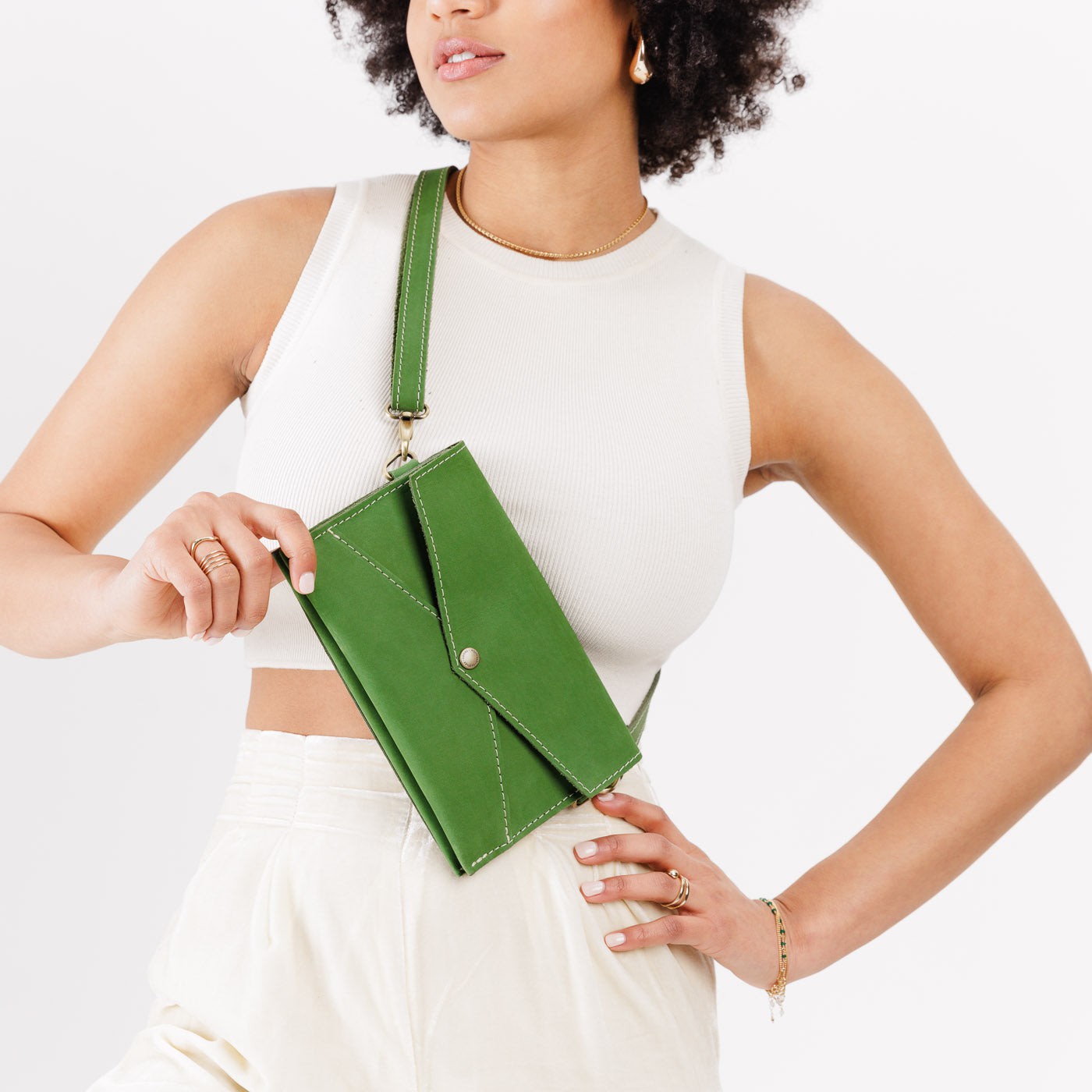  Succulent | Envelope shaped clutch wallet with crossbody strap