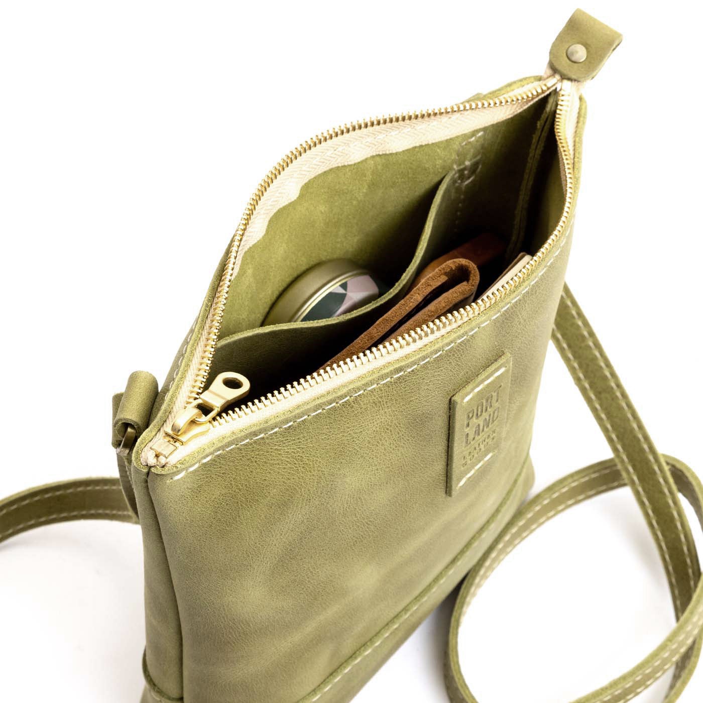  Anjou | Small rectangular crossbody purse with top zipper and interior pocket