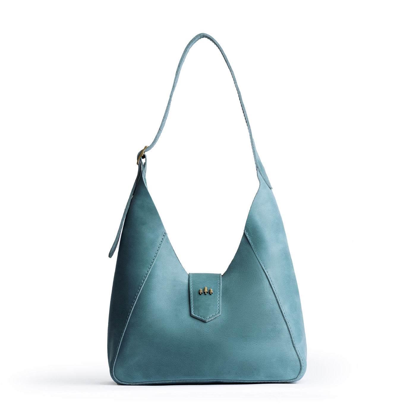 Aqua | Structured hobo shoulder bag with adjustable strap and magnetic closure