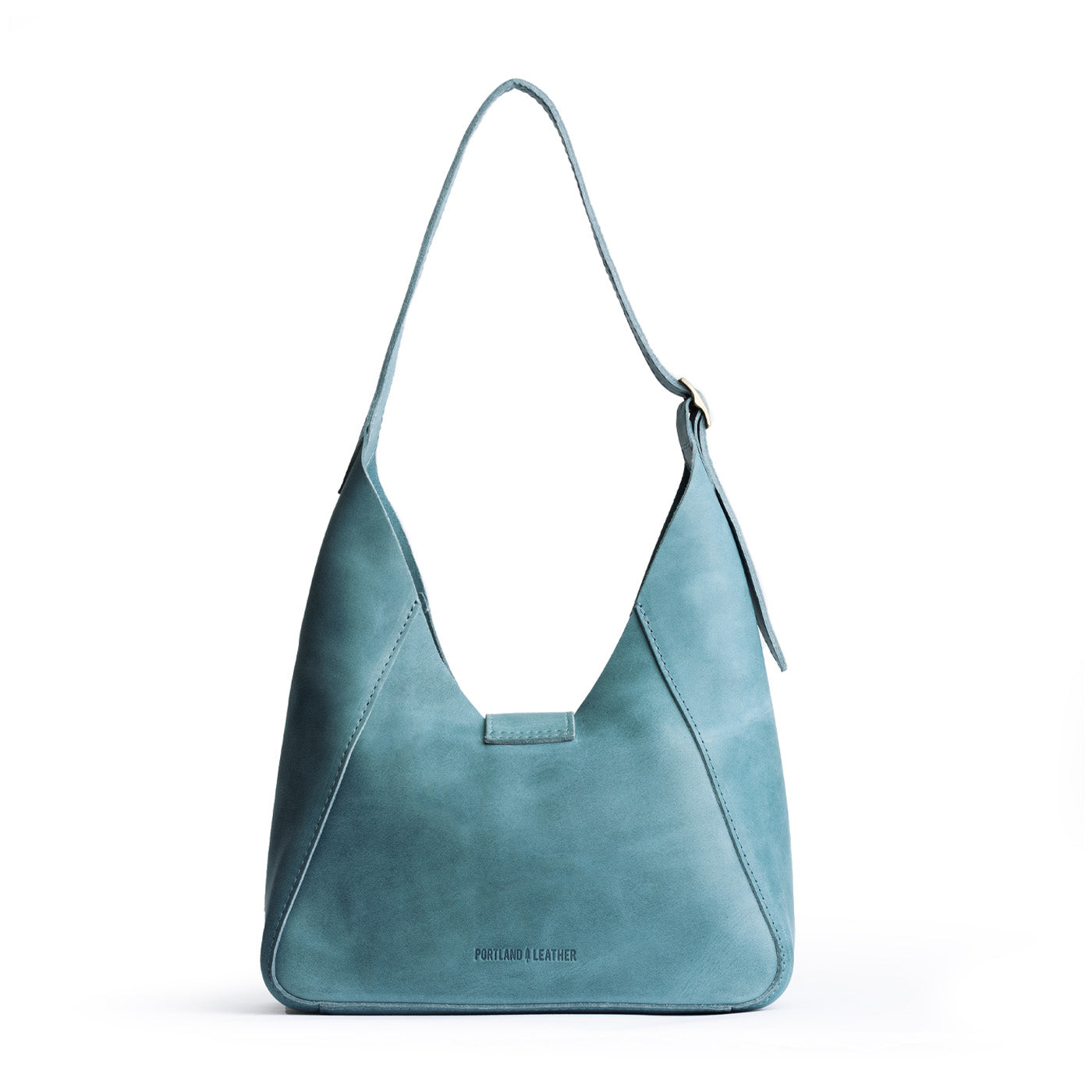 Aqua | Structured hobo shoulder bag with adjustable strap and magnetic closure