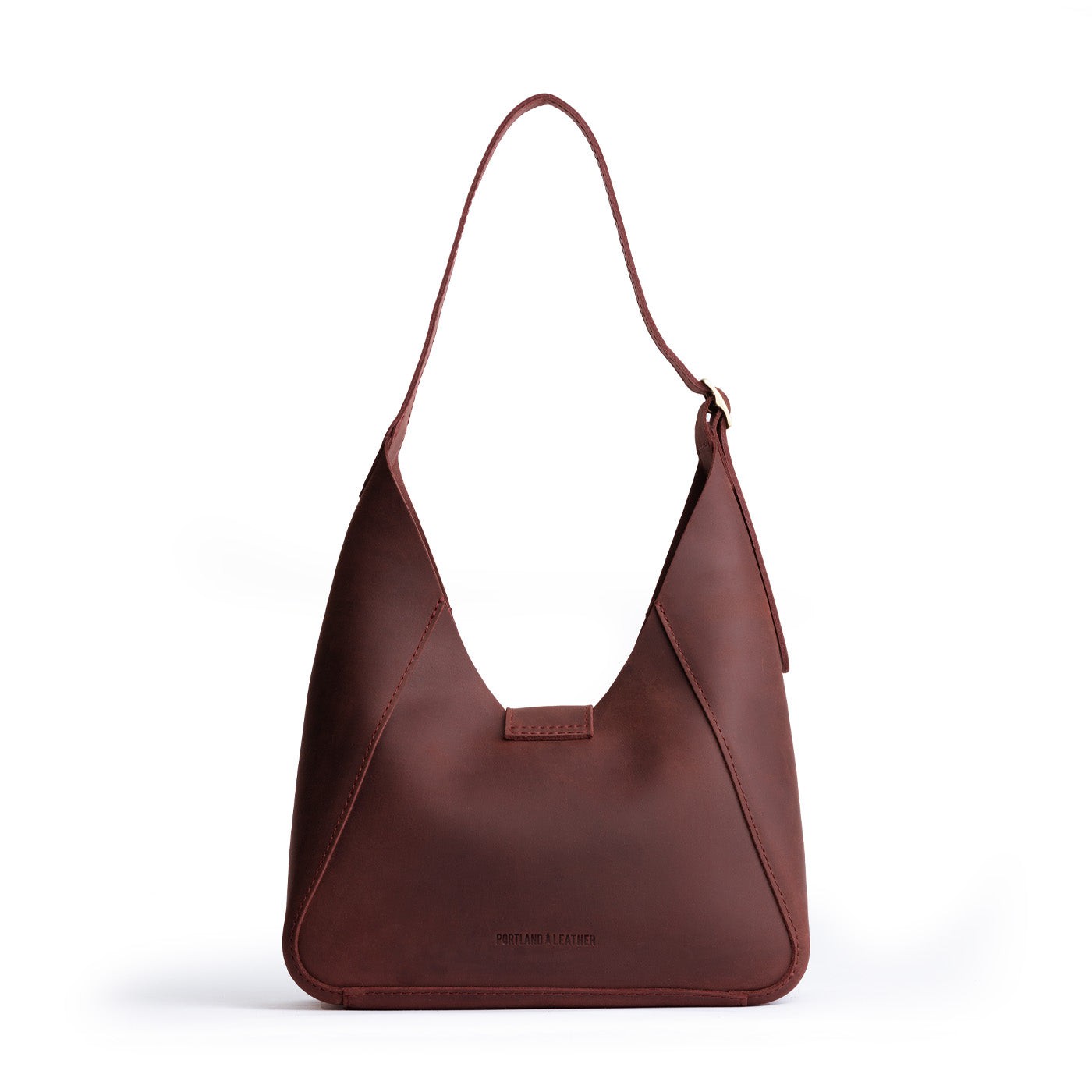 Merlot | Structured hobo shoulder bag with adjustable strap and magnetic closure