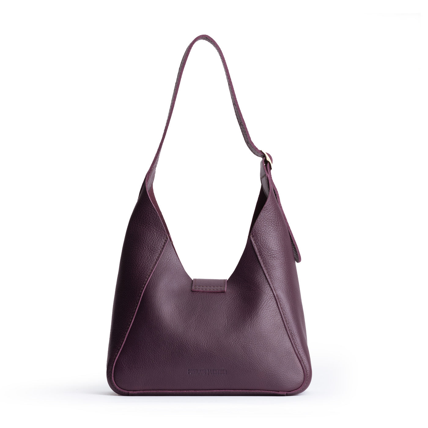 Plum | Structured hobo shoulder bag with adjustable strap and magnetic closure