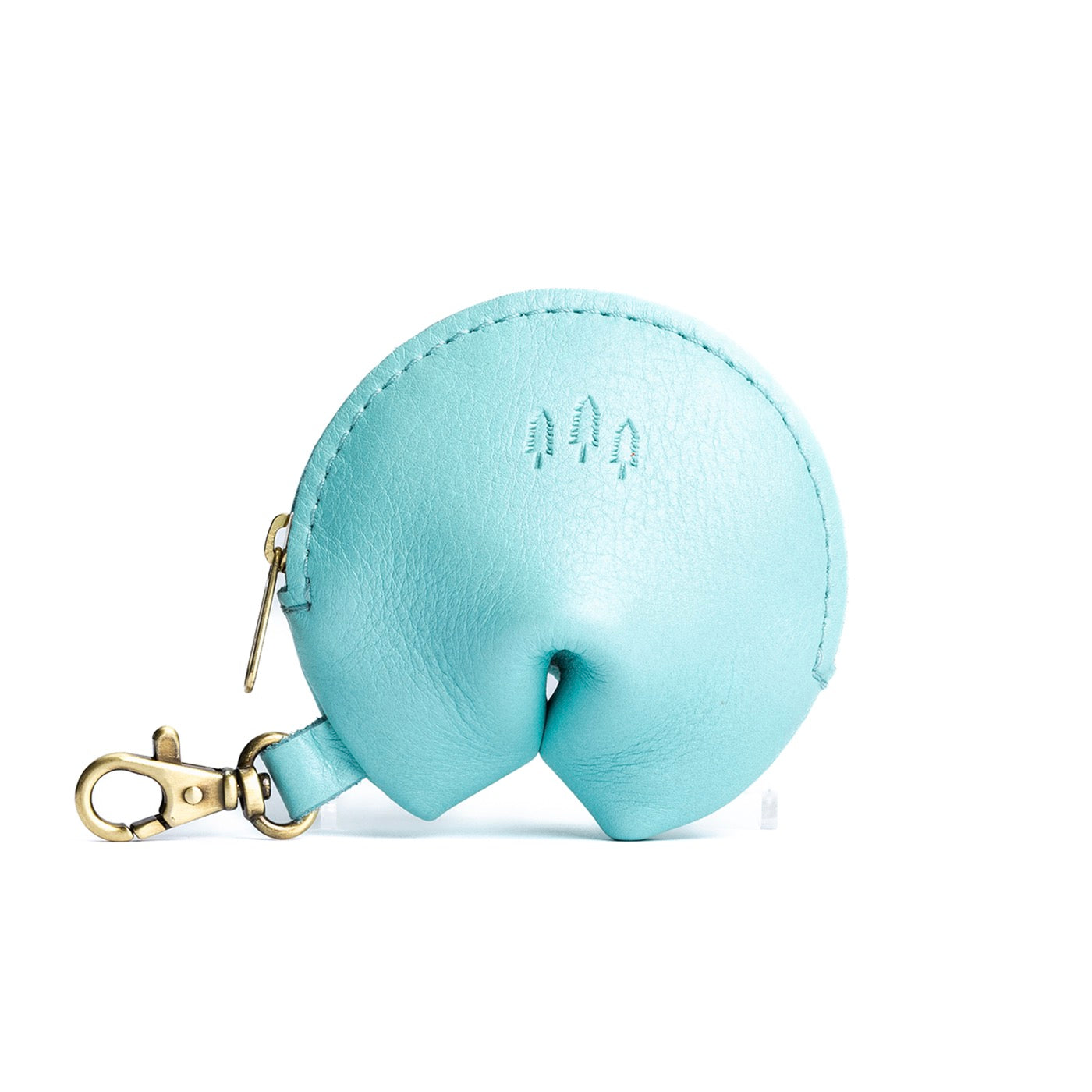 Cabo | Leather fortune cookie shaped keychain pouch