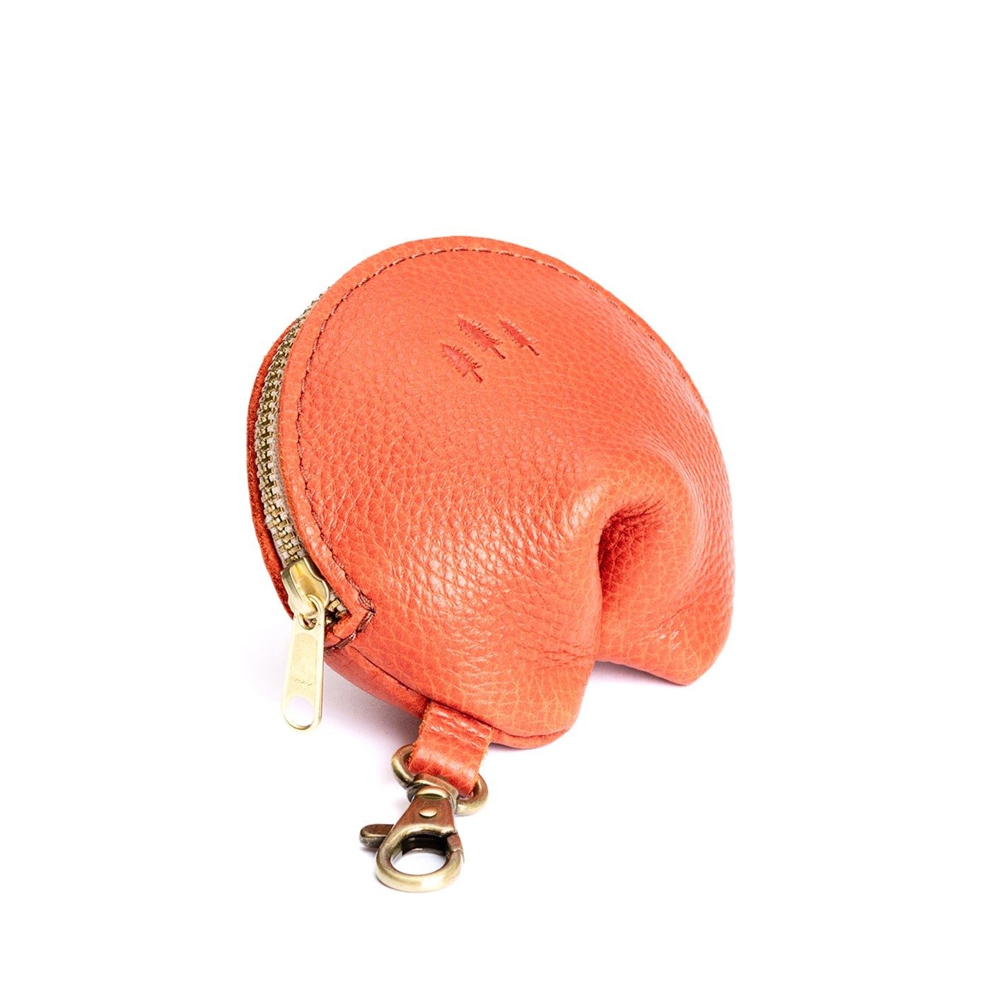 Koi | Leather fortune cookie shaped keychain pouch