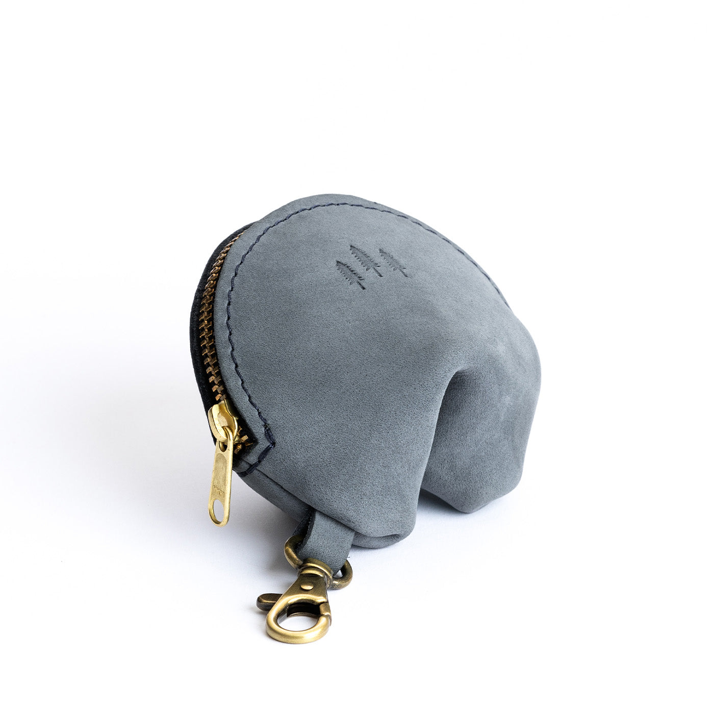 All Color: Storm | Leather fortune cookie shaped keychain pouch