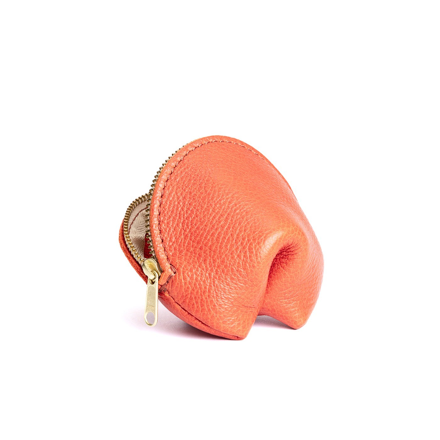 Koi | Leather fortune cookie shaped pouch