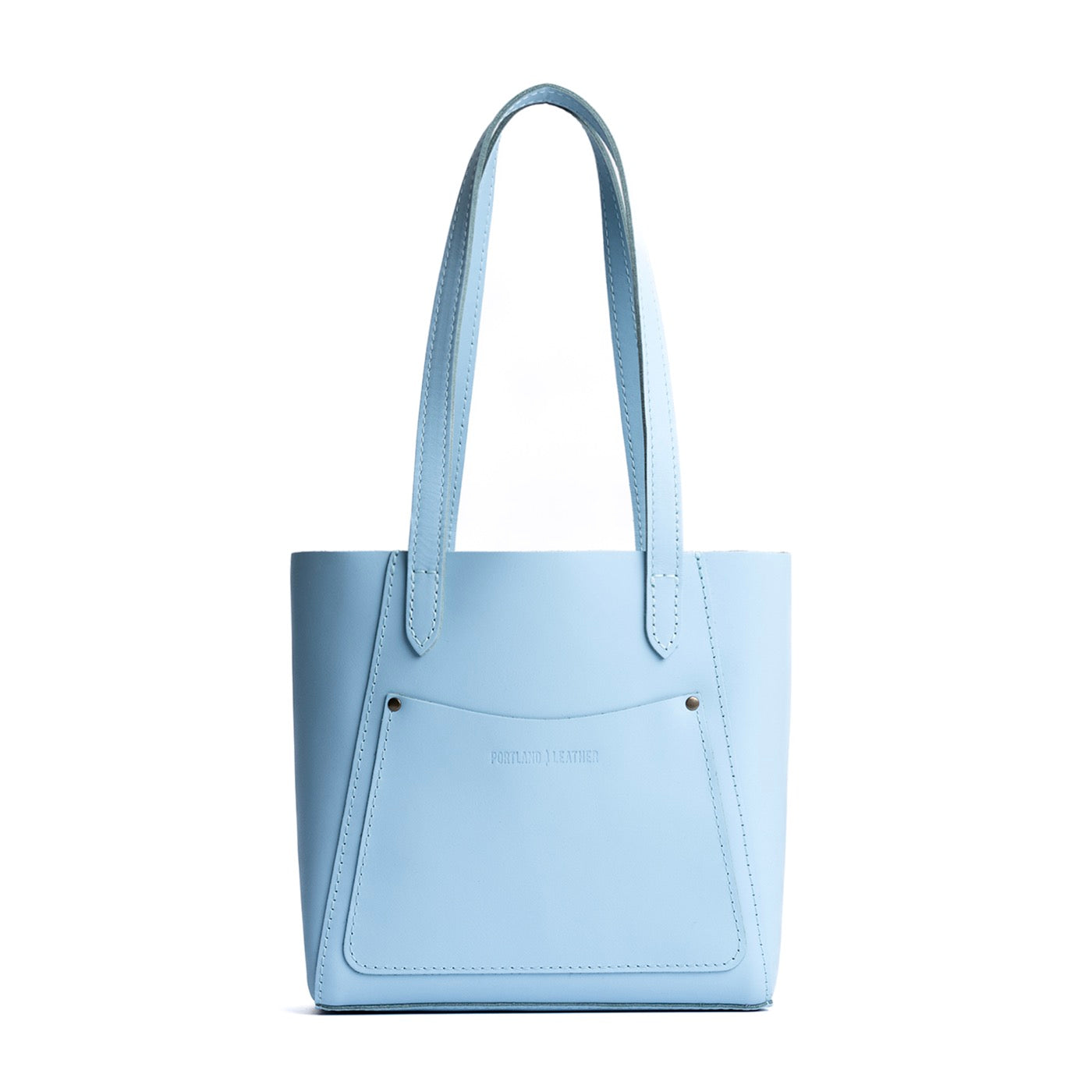 Glacial Blue*Small | Slim tote bag with dual shoulder straps and interior and exterior pockets